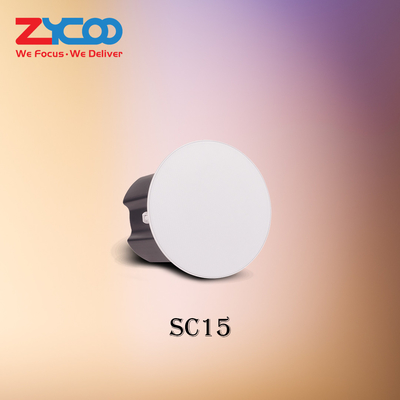 Sistema de altavoces IP PA redondos de techo para interiores de 8'' compatible con PoE+ blanco