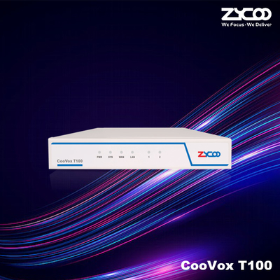 El sistema de teléfono de T100 IPPBX con los sistemas portuarios de teléfono de la empresa del interfaz análogo 2 VoIP APOYA troncos ilimitados de SIP/IMS